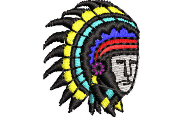 Evaluating Native American Head Embroidery Design for Etsy