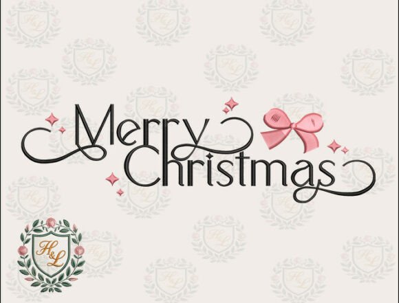Pink Bow Merry Christmas Embroidery File Review