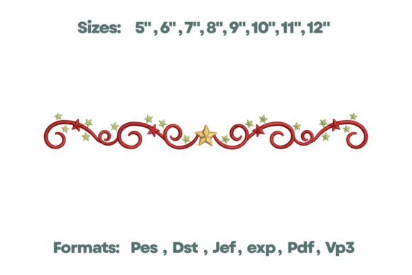 Review: Christmas Star Scroll Border Embroidery