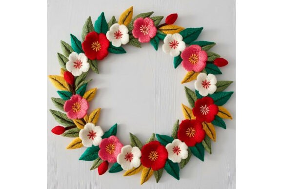 Review: Floral Background with Embroidery Wreath