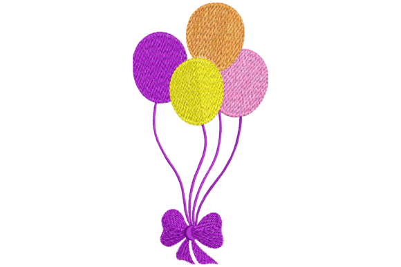 Review: Four Balloons with Bow Embroidery Design