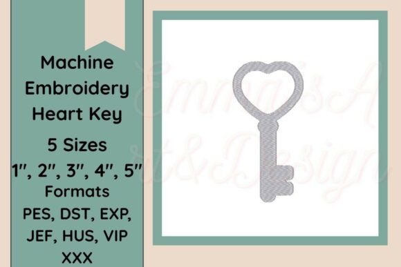 Review: Heart Key Machine Embroidery Design for Boutique Sweatshirts