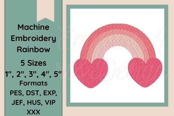 Review: Rainbow Heart Machine Embroidery Design