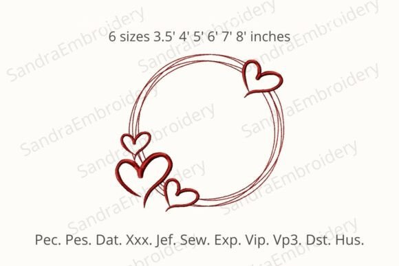 Reviewing Frame Love Embroidery Design Valentine