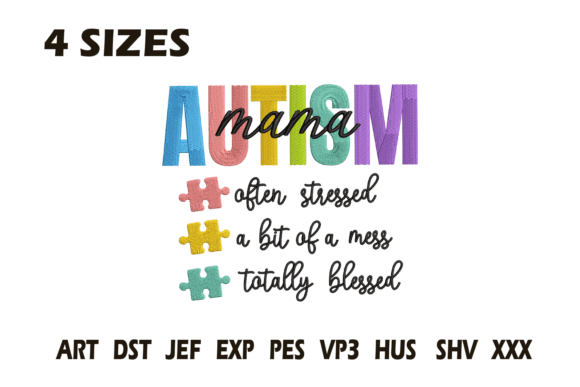 Reviewing the Autism Mama Embroidery Design Blessed