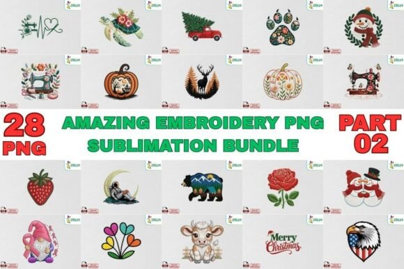 Reviewing the Embroidery PNG Sublimation Bundle