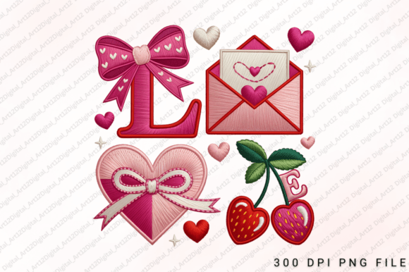 Reviewing the Love Embroidery Hearts Bow PNG Design