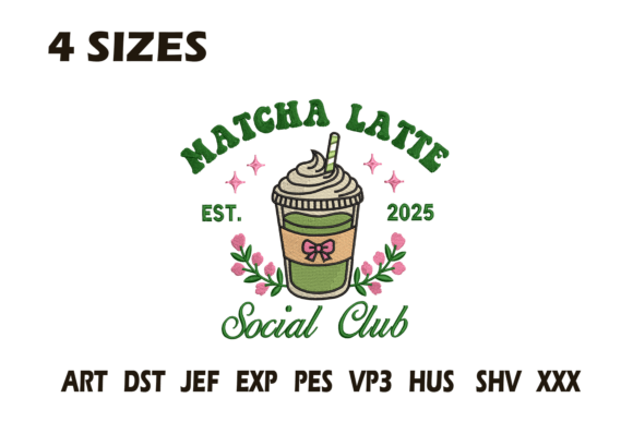 Reviewing the Matcha Latte Social Club Embroidery Design