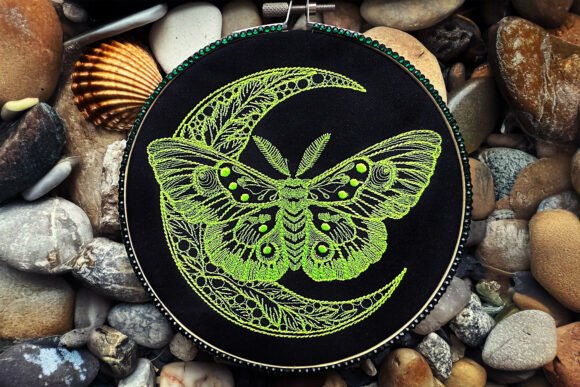 Reviewing the Moth and Moon Embroidery Design