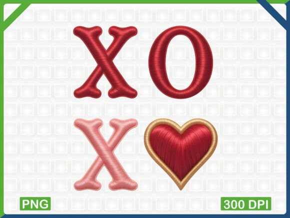 Reviewing XO Valentine Satin Embroidery Style PNG